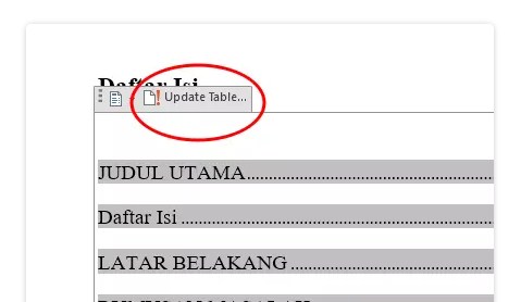 Update Table